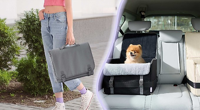Lesure Waterproof Small Dog Car Booster Seat, Standard