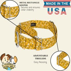 Country Brook Petz HossFit Jr Spring Cottagecore Wide Martingale Dog Collar, Yellow, Medium: 15 to 21-in neck, 1.5-in wide slide 2 of 8