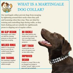 Country Brook Petz HossFit Jr Buffalo Plaid Wide Martingale Dog Collar, Black, Large: 18 to 26-in neck, 1.5-in wide slide 2 of 9