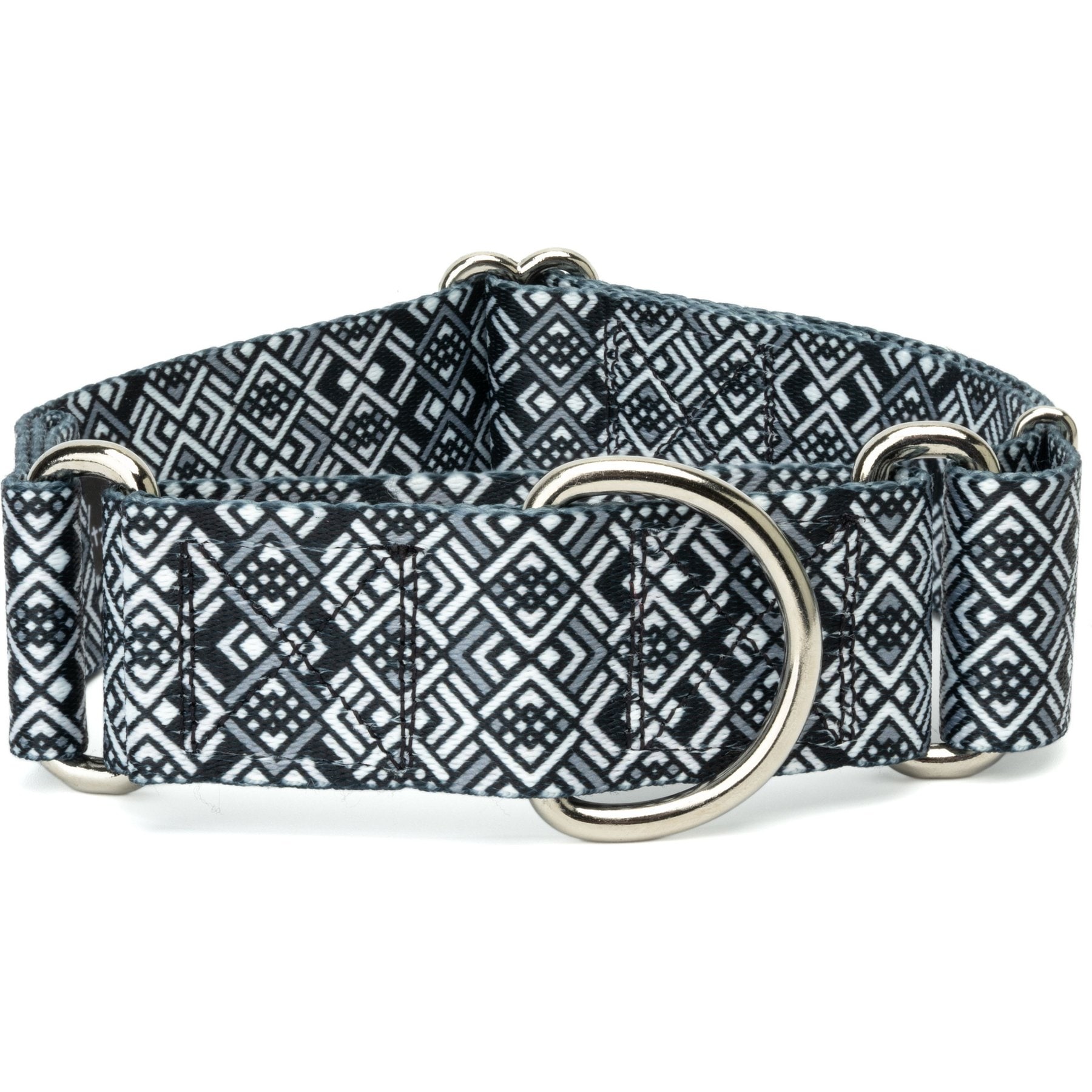 Country Brook Petz HossFit Jr Art Deco Chevrons Wide Martingale Dog Collar, Medium