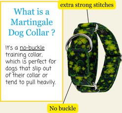 Country Brook Petz HossFit Jr Clovers in the Wind Wide Martingale Dog Collar, Green, Large slide 2 of 9