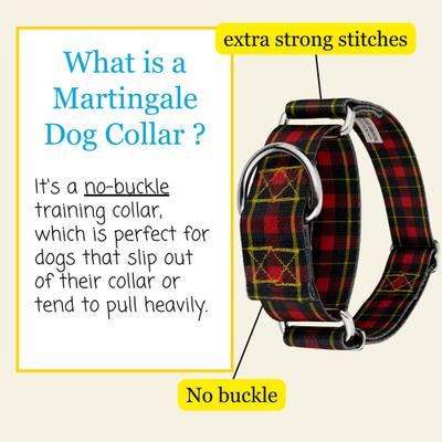 Show full view: Country Brook Petz HossFit Jr Buffalo Plaid Wide Martingale Dog Collar, Red, Large: 18 to 26-in neck, 1.5-in wide slide 6 of 9