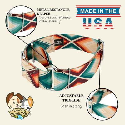 Show full view: Country Brook Petz HossFit Jr Sedona Arrows Wide Martingale Dog Collar, Large slide 2 of 9