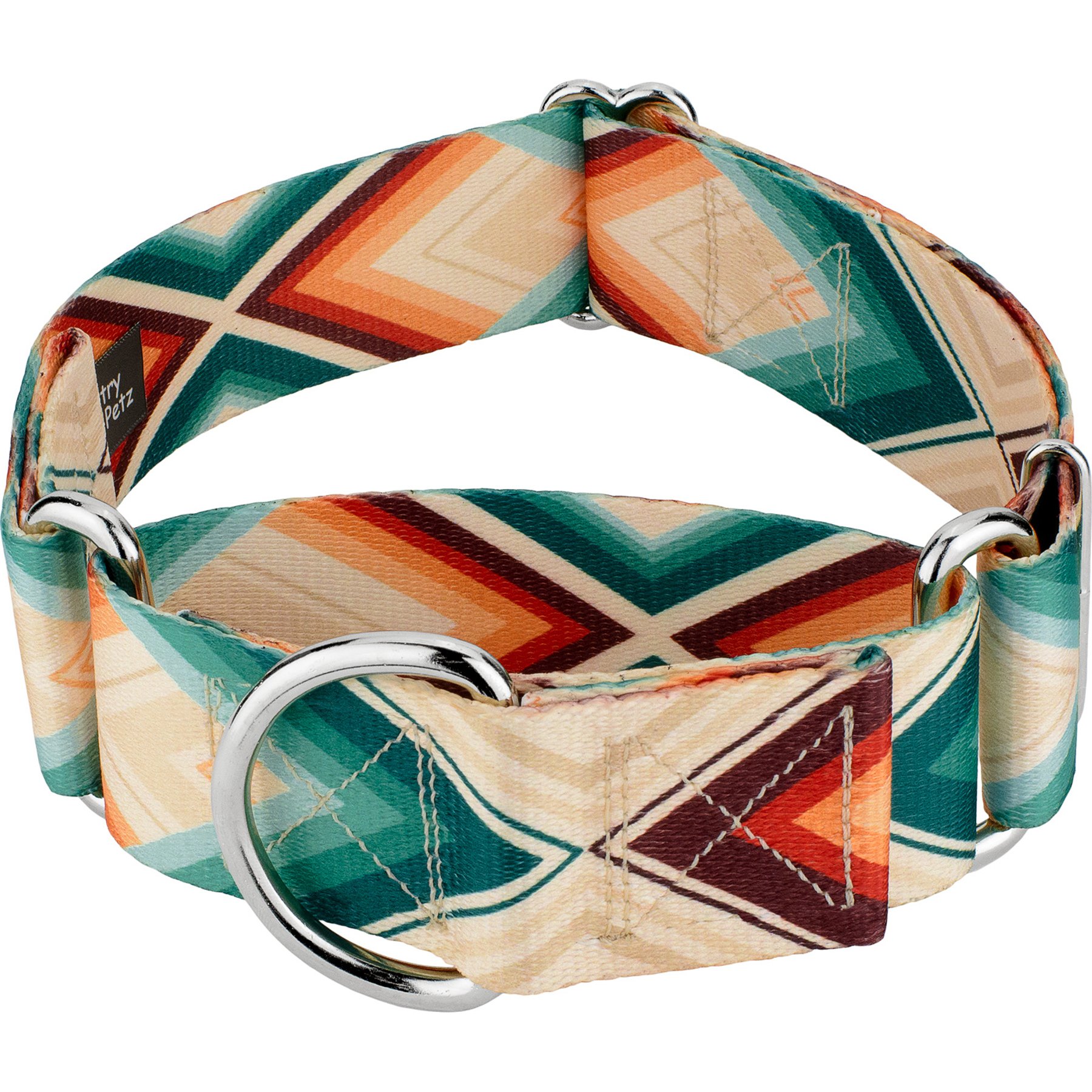 Country Brook Petz HossFit Jr Sedona Arrows Wide Martingale Dog Collar, X-Large