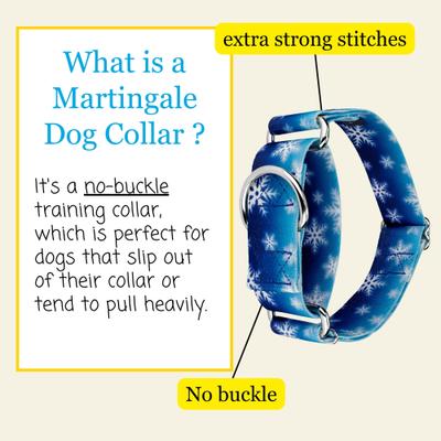 Show full view: Country Brook Petz HossFit Jr Winter Wonderland Wide Martingale Dog Collar, Large slide 5 of 9