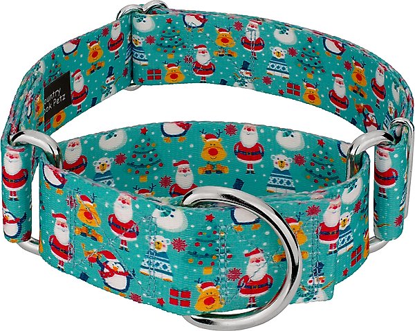 Show full view: Country Brook Petz HossFit Jr Santa & Friends Wide Martingale Dog Collar, Medium slide 1 of 8