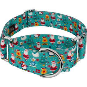 Country Brook Petz HossFit Jr Santa & Friends Wide Martingale Dog Collar, Large