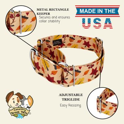 Show full view: Country Brook Petz HossFit Jr Fall Foliage Wide Martingale Dog Collar, Large slide 7 of 8