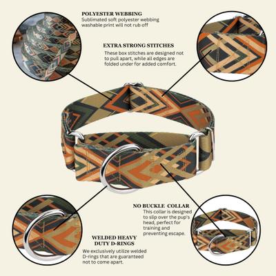 Show full view: Country Brook Petz HossFit Jr Terracotta Arrows Wide Martingale Dog Collar, Large slide 9 of 9