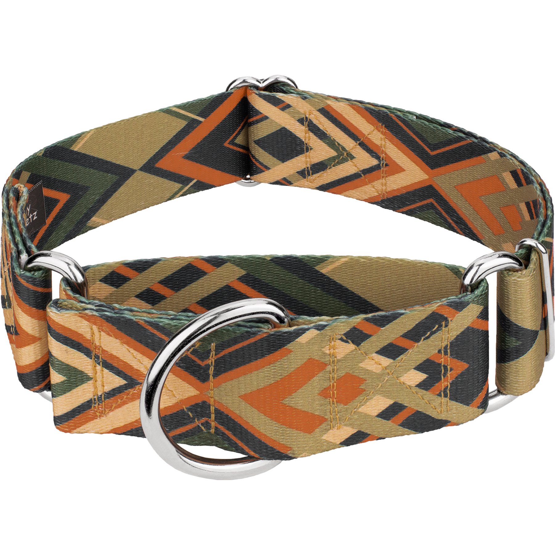 Country Brook Petz HossFit Jr Terracotta Arrows Wide Martingale Dog Collar, Medium