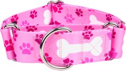 Country Brook Petz HossFit Jr Oh My Dog Wide Martingale Dog Collar, Pink, Large