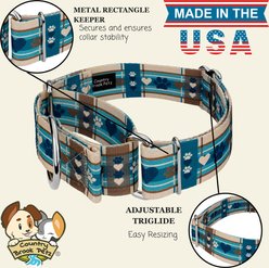 Country Brook Petz HossFit Jr Margarita Argyle Wide Martingale Dog Collar, Medium slide 2 of 8