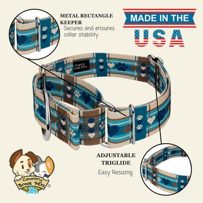 Show full view: Country Brook Petz HossFit Jr Margarita Argyle Wide Martingale Dog Collar, Medium slide 7 of 8