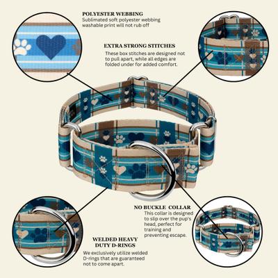 Show full view: Country Brook Petz HossFit Jr Margarita Argyle Wide Martingale Dog Collar, Medium slide 6 of 8