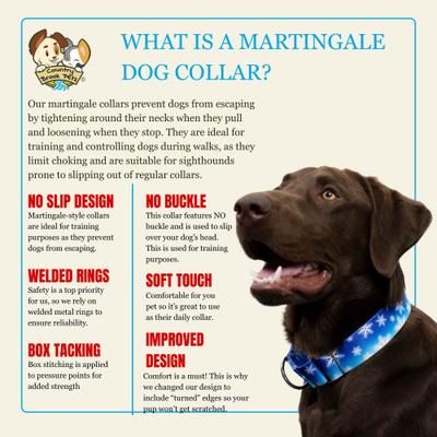 Show full view: Country Brook Petz HossFit Jr Winter Wonderland Wide Martingale Dog Collar, Large slide 7 of 9