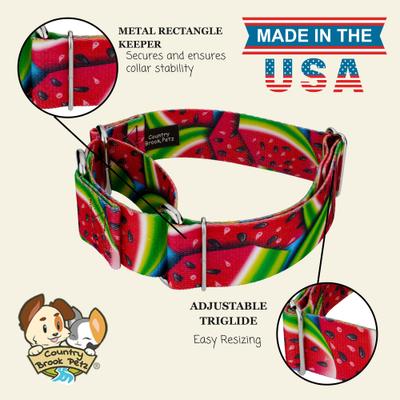 Show full view: Country Brook Petz HossFit Jr Summer Melon Wide Martingale Dog Collar, X-Large slide 7 of 8