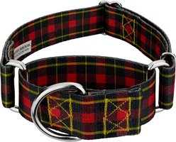 Country Brook Petz HossFit Jr Buffalo Plaid Wide Martingale Dog Collar, Red, Large: 18 to 26-in neck, 1.5-in wide