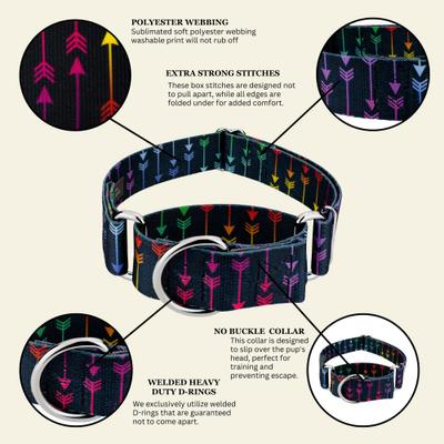 Show full view: Country Brook Petz HossFit Jr Colorful Arrows Wide Martingale Dog Collar, Large slide 9 of 9