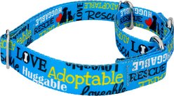Country Brook Petz Loveable Rescue Martingale Dog Collar, Blue, X-Large: 23 to 31-in neck, 1-in wide slide 2 of 5