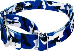 Country Brook Petz Camo Martingale Dog Collar, Royal Blue & White, Large: 18 to 26-in neck, 1-in wide slide 2 of 5