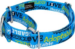 Country Brook Petz Loveable Rescue Martingale Dog Collar, Blue, XX-Small: 7 to 10-in neck, 1/2-in wide slide 2 of 5