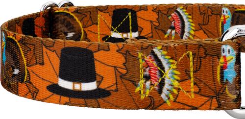 Show full view: Country Brook Petz Thanksgiving Tradition Martingale Dog Collar, X-Large: 23 to 31-in neck, 1-in wide slide 7 of 7
