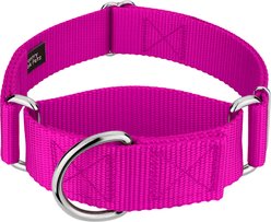 Country Brook Petz HossFit Jr Wide Training Martingale Dog Collar, Fuchsia, Medium: 15 to 21-in neck, 1.5-in wide