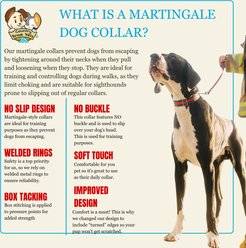 Country Brook Petz HossFit Jr Thin Blue Line Wide Reflective Martingale Dog Collar, Medium: 15 to 21-in neck, 1.5-in wide slide 2 of 9