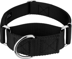 Country Brook Petz HossFit Jr Wide Training Martingale Dog Collar, Black, Large: 18 to 26-in neck, 1.5-in wide