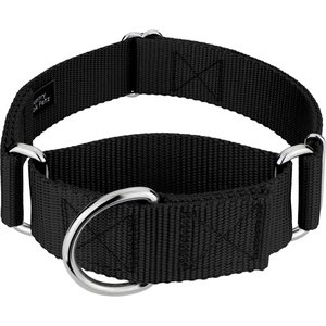 Country Brook Petz HossFit Jr Wide Training Martingale Dog Collar, Black, Large: 18 to 26-in neck, 1.5-in wide
