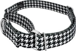 Country Brook Petz Houndstooth Martingale Dog Collar, Black, Medium: 15 to 21-in neck, 1-in wide slide 2 of 7