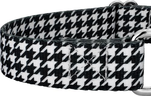 Show full view: Country Brook Petz Houndstooth Martingale Dog Collar, Black, XX-Small: 7 to 10-in neck, 1/2-in wide slide 7 of 7