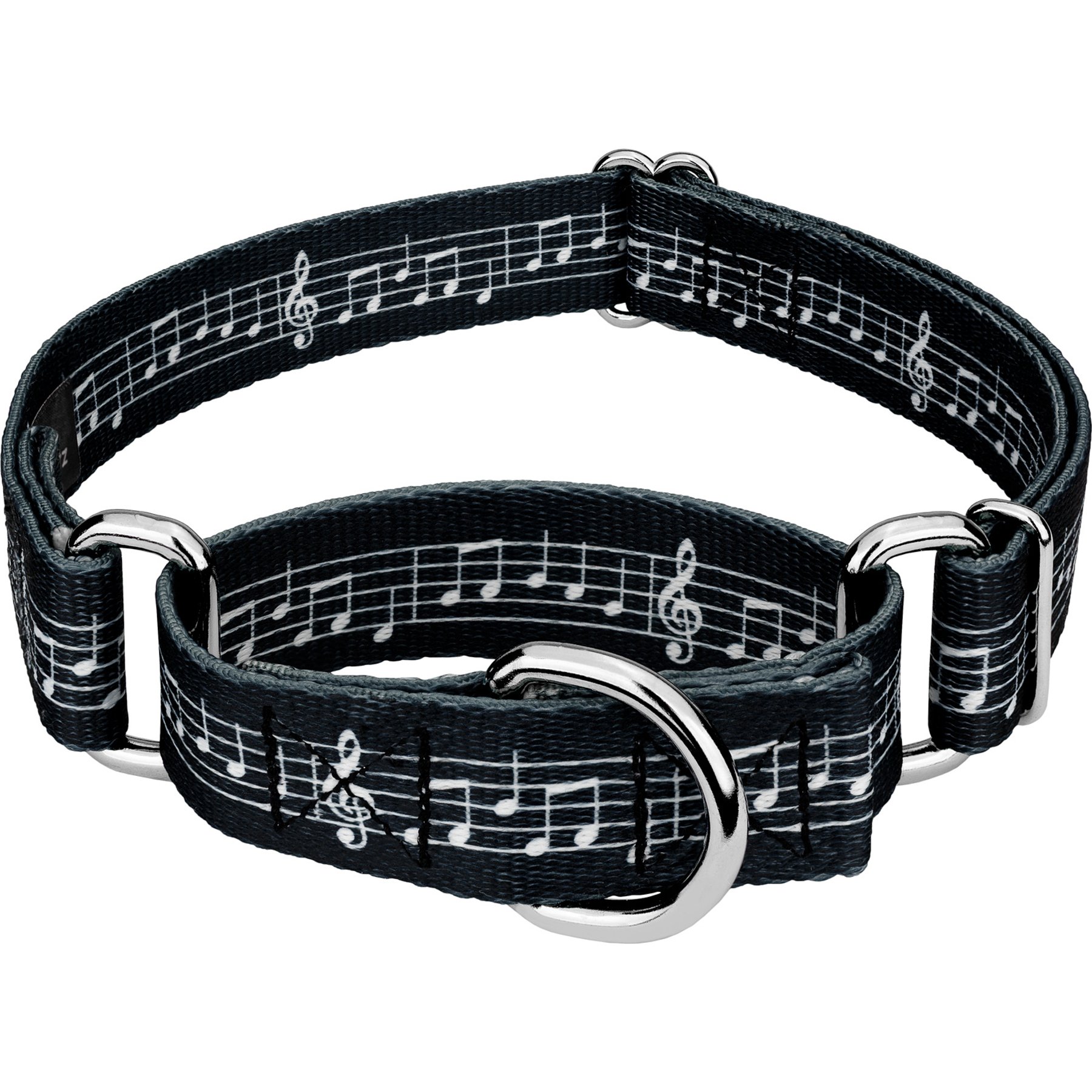 Country Brook Petz Sheet Music Martingale Dog Collar, X-Small: 9 to 12-in neck, 1/2-in wide