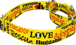 Country Brook Petz Loveable Rescue Martingale Dog Collar, Yellow, XX-Small: 7 to 10-in neck, 1/2-in wide slide 2 of 5