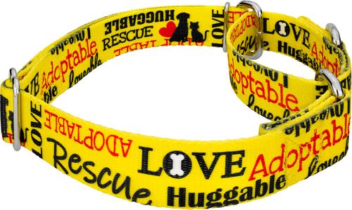 Show full view: Country Brook Petz Loveable Rescue Martingale Dog Collar, Yellow, XX-Small: 7 to 10-in neck, 1/2-in wide slide 5 of 6