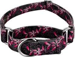 Country Brook Petz Pink Honeysuckle Breeze Martingale Dog Collar, XX-Small: 7 to 10-in neck, 1/2-in wide