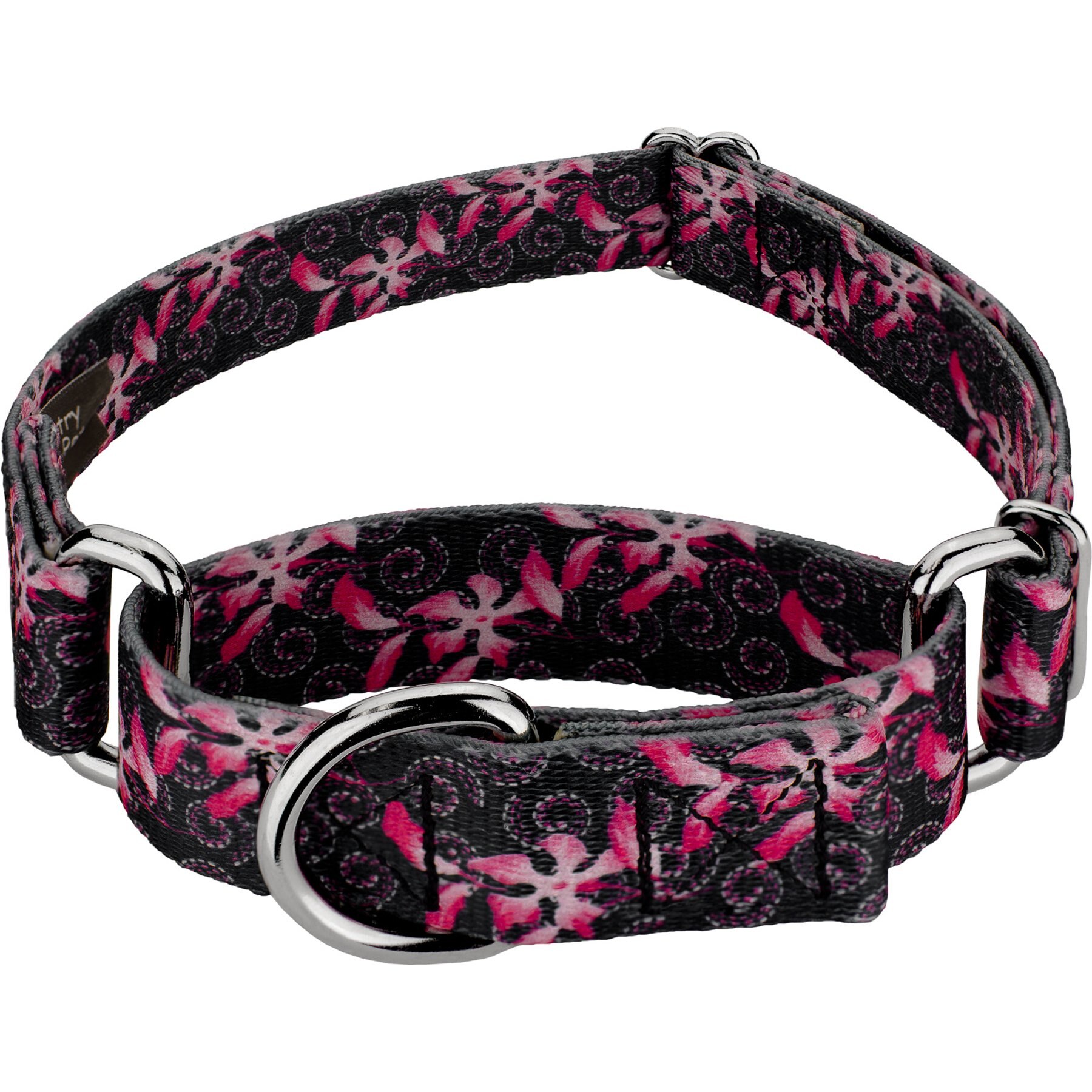 Country Brook Petz Pink Honeysuckle Breeze Martingale Dog Collar, X-Large: 23 to 31-in neck, 1-in wide