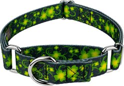 Country Brook Petz Clovers In The Wind Martingale Dog Collar, Small: 11 to 15-in neck, 5/8-in wide