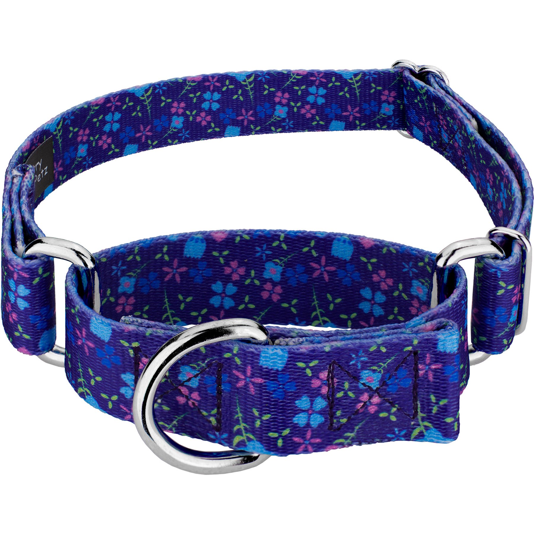 Country Brook Petz Blueberry Fields Martingale Dog Collar, Small: 11 to 15-in neck, 5/8-in wide
