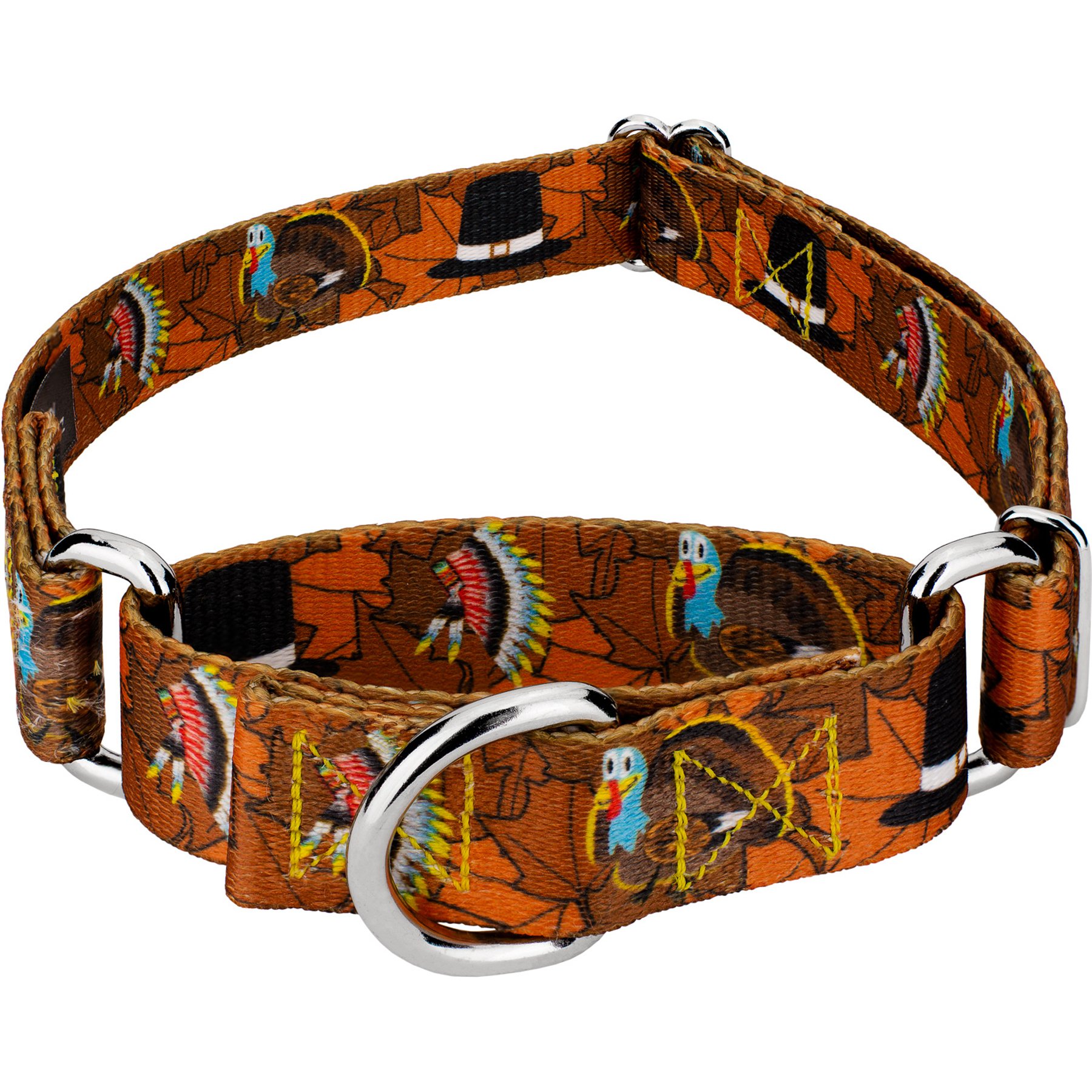 Country Brook Petz Thanksgiving Tradition Martingale Dog Collar, XX-Small: 7 to 10-in neck, 1/2-in wide