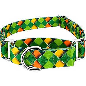 Country Brook Petz Limerick Argyle Martingale Dog Collar, Large: 18 to 26-in neck, 1-in wide