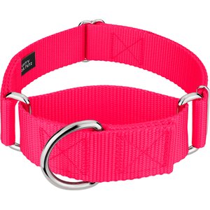 Country Brook Petz HossFit Jr Wide Training Martingale Dog Collar, Hot Pink, Large: 18 to 26-in neck, 1.5-in wide
