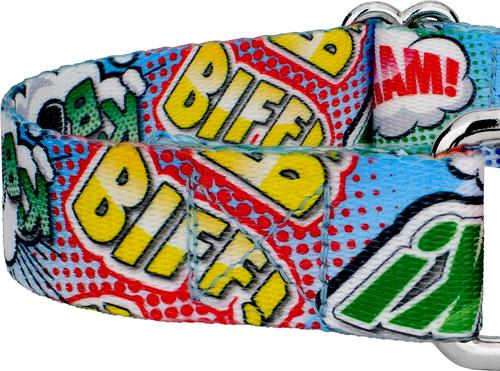 Show full view: Country Brook Petz Comic Pop Martingale Dog Collar, Large: 18 to 26-in neck, 1-in wide slide 5 of 5