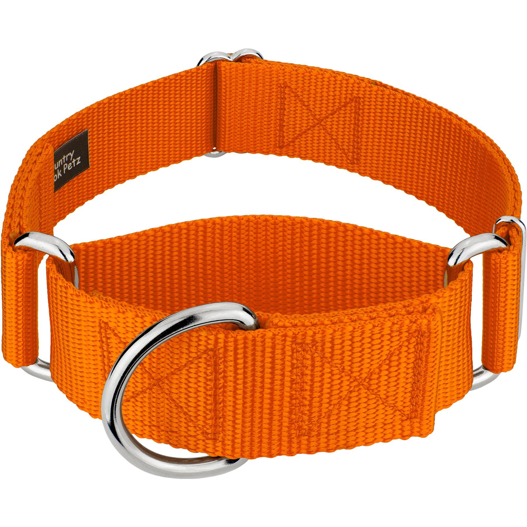 Country Brook Petz HossFit Jr Wide Training Martingale Dog Collar, Orange, Large: 18 to 26-in neck, 1.5-in wide