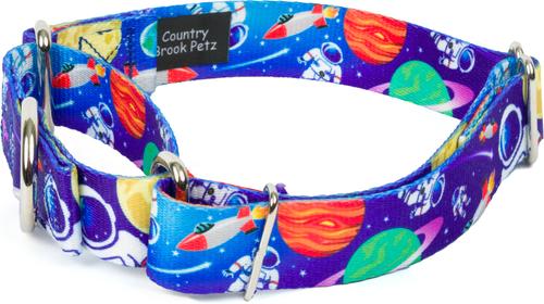 Show full view: Country Brook Petz Cosmic Dreams Martingale Dog Collar, Medium: 15 to 21-in neck, 1-in wide slide 4 of 7