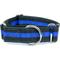 Show in main carousel: Country Brook Petz HossFit Jr Thin Blue Line Wide Reflective Martingale Dog Collar, Medium: 15 to 21-in neck, 1.5-in wide slide 1 of 10