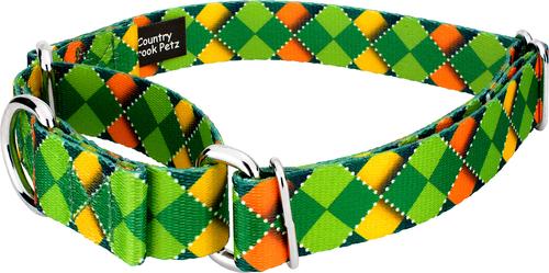 Show full view: Country Brook Petz Limerick Argyle Martingale Dog Collar, Small: 11 to 15-in neck, 5/8-in wide slide 5 of 7