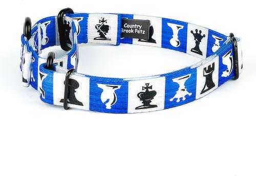 Show full view: Country Brook Petz Chess Pieces Martingale Dog Collar, XX-Small: 7 to 10-in neck, 1/2-in wide slide 3 of 6