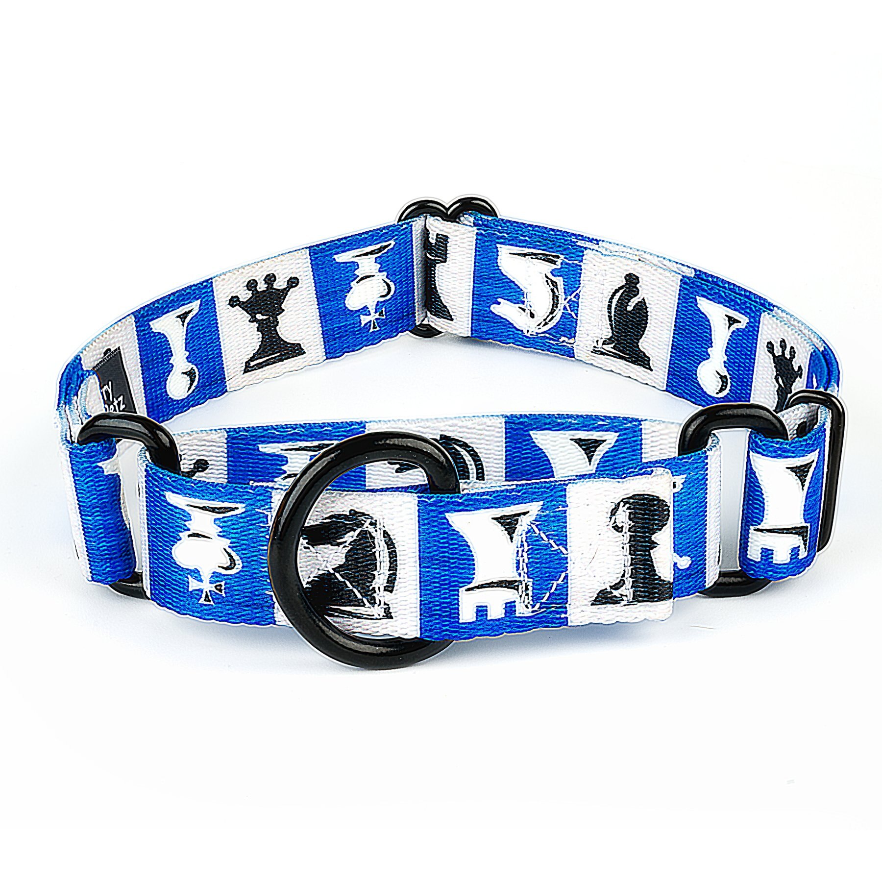 Country Brook Petz Chess Pieces Martingale Dog Collar, Medium: 15 to 21-in neck, 1-in wide