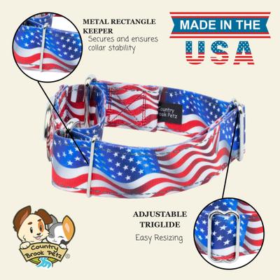 Show full view: Country Brook Petz HossFit Jr Flying Free Wide Reflective Martingale Dog Collar, Medium: 15 to 21-in neck, 1.5-in wide slide 9 of 10